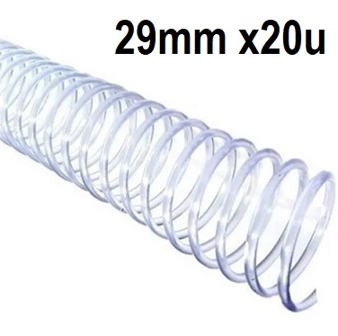 ESPIRAL PVC TRANSPARENTE 29MM X20