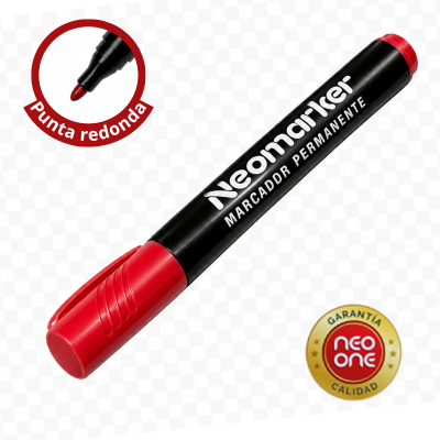 MARCADOR PERM NEOMARKER REDONDO ROJO