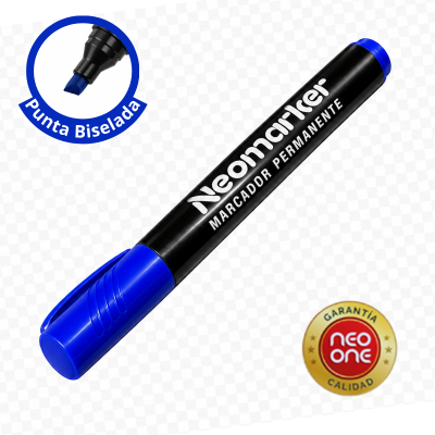 MARCADOR PERM NEOMARKER BISEL AZUL
