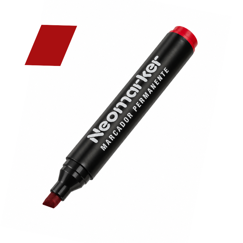 MARCADOR PERM NEOMARKER BISEL ROJO
